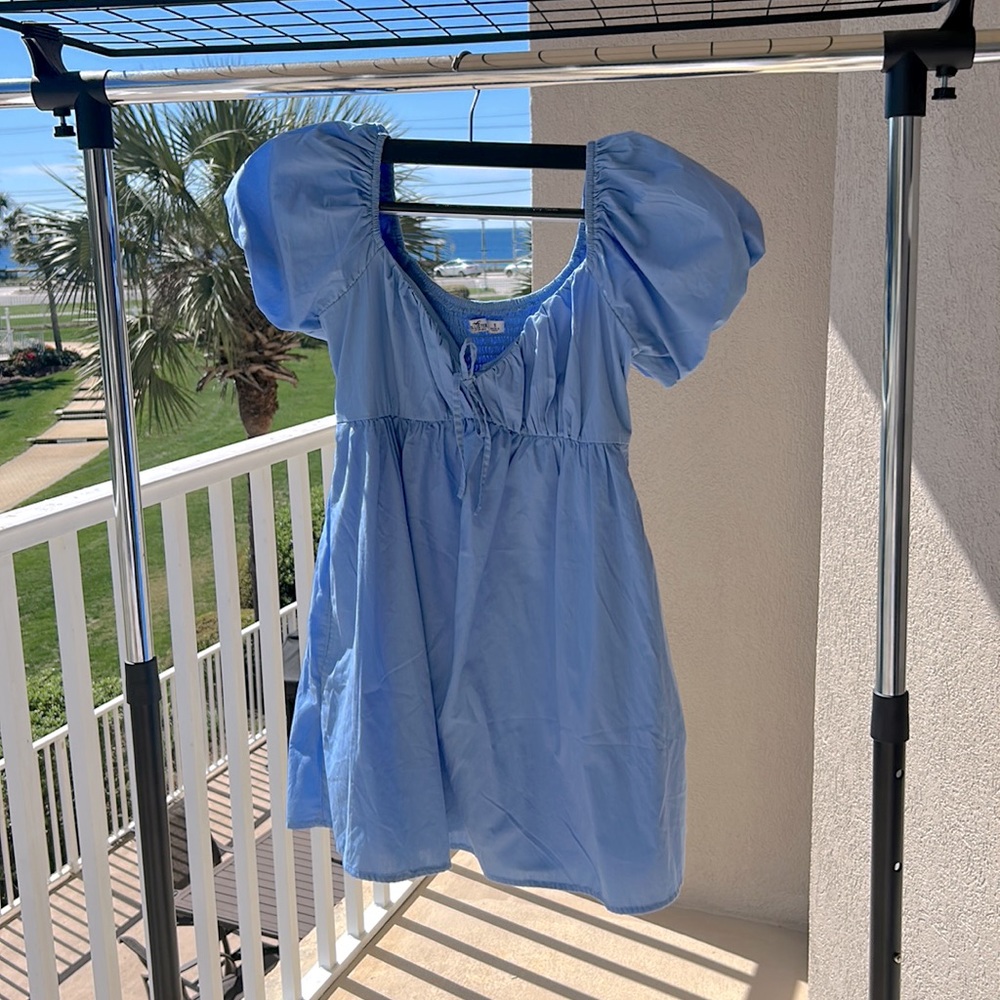 Hollister dress - Size S - mini puff sleeve - coastal cowgirl